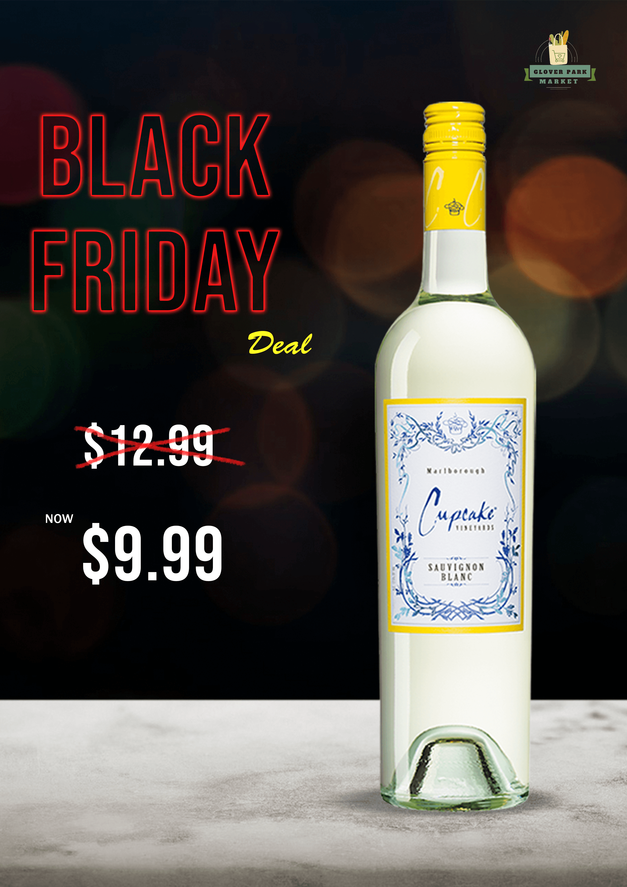 Promotional graphic for Cupcake Vineyards wine.