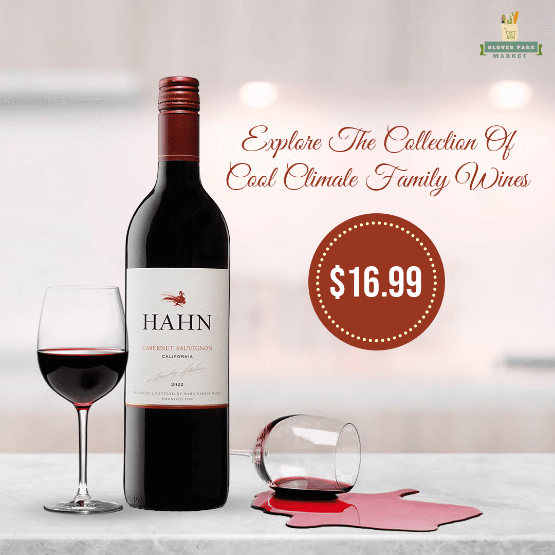 Promotional graphic for Hahn wine.