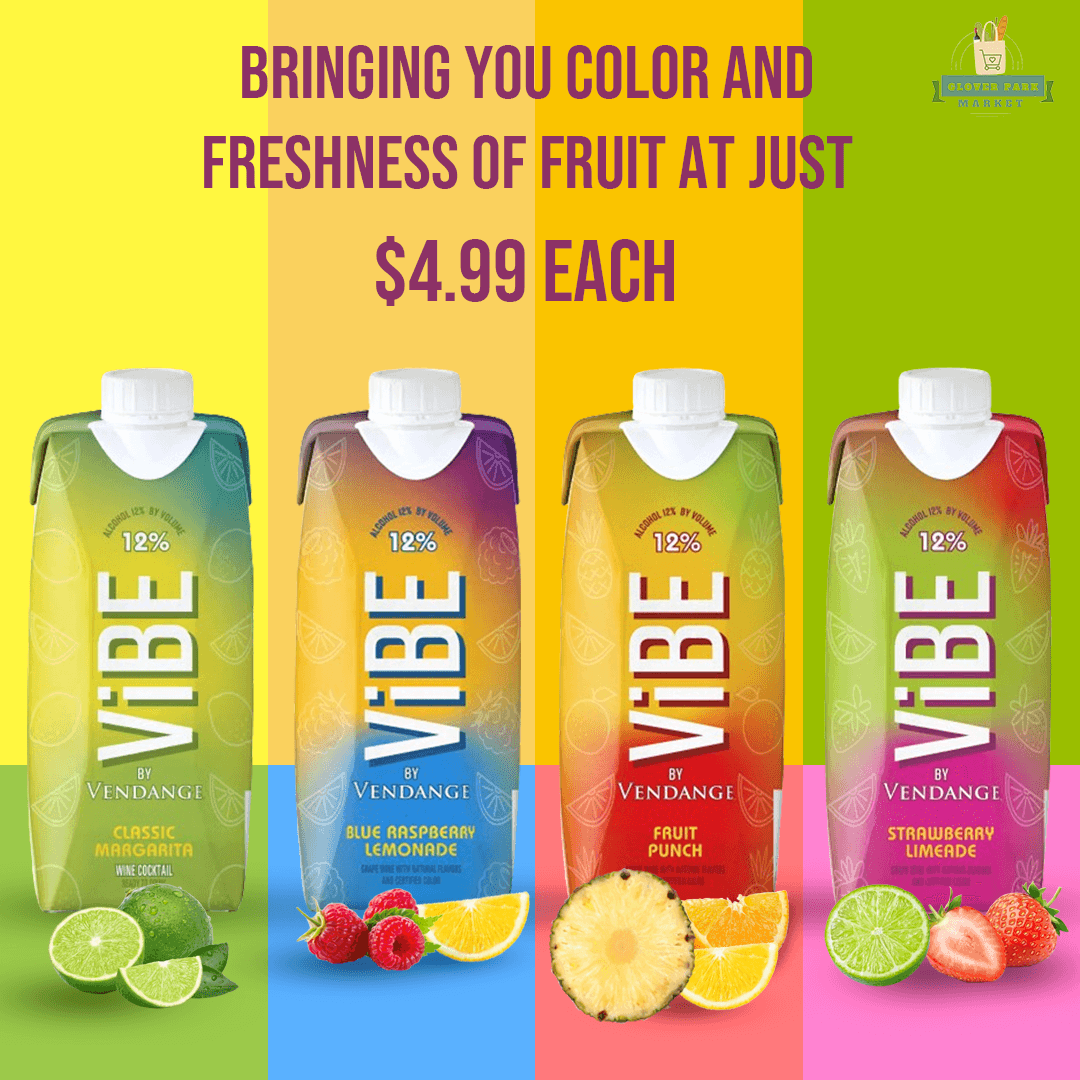 Promotional graphic for Vibe beverage.