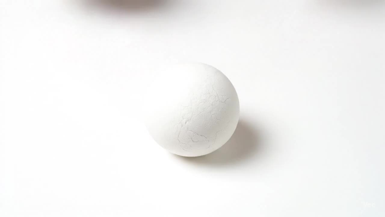 AI-generated video of an abstract purple ball.